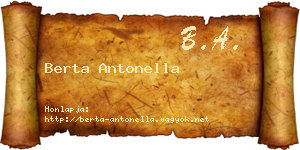 Berta Antonella névjegykártya